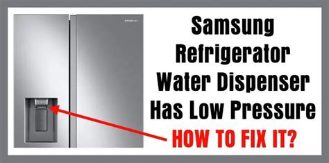 lg refrigerator low water pressure|[Video] LG Refrigerator